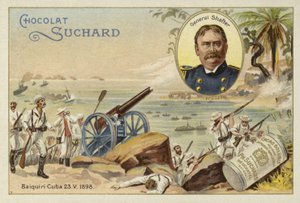 ウィリアムシャフター将軍とアメリカ軍、1898年5月23日、米英戦争、キューバのダイキリに上陸 作： European School