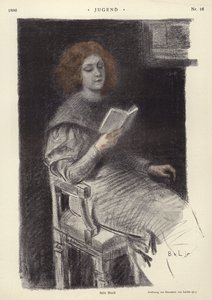 彼女の本（カラーリトグラフ 作： European School