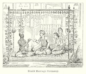 ヒンズー教の婚礼（彫刻 作： European School