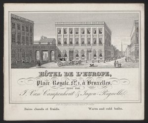 Hotel De L？Europe、Bruxelles、J Van Campenhout、Jagou Rignolle 作： European School