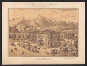 ホテルトレードカード（カラー彫刻 作： European School