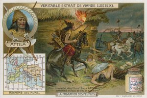 アッティラの下でのフン族の侵入、444 作： European School