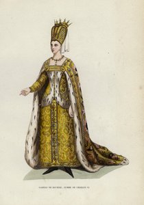 イザボー・ド・バヴィエール「シャルル6世の女」（彩色済み彫刻作品 作： European School