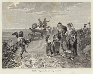 イタリア-ローマの田舎の盲目の乞食 作： European School