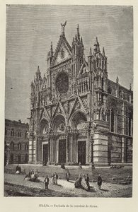 イタリア-シエナ大聖堂のファサード 作： European School