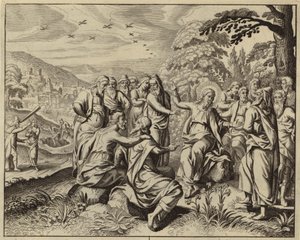 安息日について教えているイエス・キリスト（彫刻） 作： European School