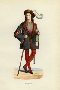 若い男（カラー彫刻 作： European School