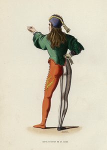 Jeune Venitien De La Calza (カラーエングレービング) 作： European School
