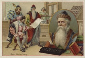 ヨハネスグーテンベルク、ドイツ語、彫刻家、発明家、プリンター 作： European School