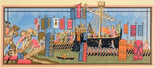 1880年頃、十字軍に向けて出発した聖霊の騎士 作： European School
