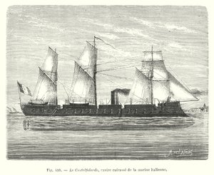 イタリア海軍の戦艦「カステルフィダルド」(彫刻) 作： European School