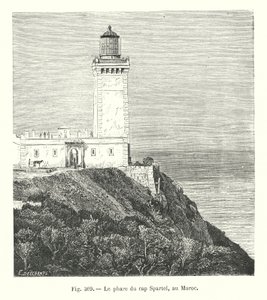 スパルテル岬灯台（モロッコ）（彫刻 作： European School