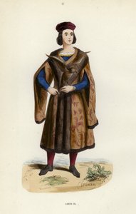 ルイ9世（彩色済みエングレービング 作： European School