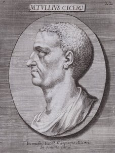 マルクス・トゥリウス・キケロ（ローマの哲学者、政治家、学者、雄弁家）（銅版画 作： European School
