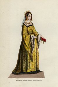 イングランド王ヘンリー6世の妻マーガレット（彩色済み彫刻 作： European School
