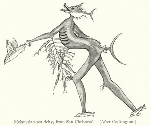 メラネシアの海の神、サン・クリストヴァルより（彫刻作品 作： European School