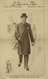1930年代頃のメンズ・ファッション（リトグラフ）