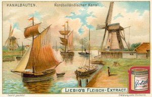 Noordhollandsch Kanaal, オランダ (chromolitho) 作： European School