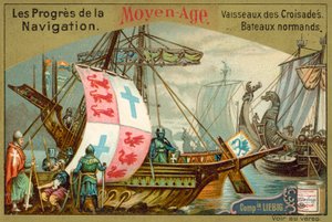 中世のノルマン・十字軍の船（クロモリト） 作： European School