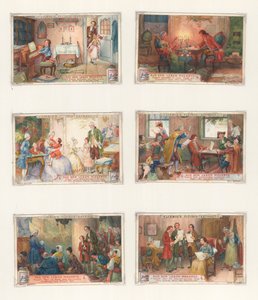 リービッヒ・カードのためのオリジナル・アートワーク。モーツァルトの生涯（紙にガッシュ 作： European School