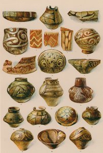 装飾品：南ロシア、ルマイニア、北ギリシャ、新石器時代の終わりから青銅器時代の初めまで（カラーリトグラフ） 作： ヨーロピアンスクール