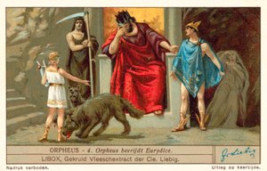 オルフェウスがエウリディケを解放する（クロモリト 作： European School