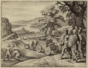 契約の箱をイスラエル人に返すペリシテ人 (彫刻) 作： European School
