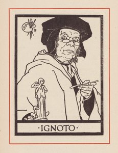 無名のイタリア人画家の肖像画（リトグラフ） 作： ヨーロピアンスクール