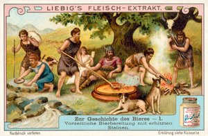 熱した石を使った先史時代のビール製造（クロモリト 作： European School