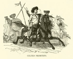 原始的なケルトの戦士たち（彫刻 作： European School