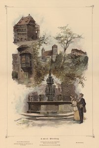 ドイツ・ニュルンベルクの著名な建築物（彩色済み彫刻 作： European School