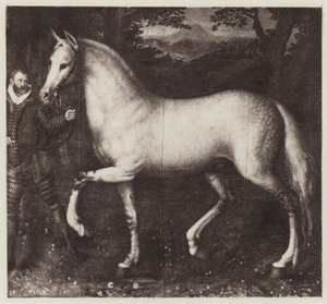 エリザベス女王の馬 (litho) 作： European School