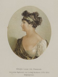 フリードリヒ・ウィリアム3世の妃であるプロイセンのルイーズ王妃（カラー図版 作： European School