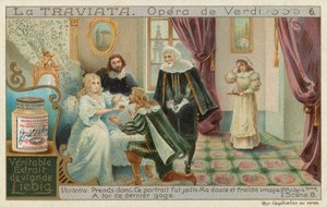 ロドルフは死ぬヴィオレッタに許しを求める 作： European School