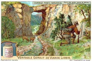 ホワイト・キャニオンの砂岩の橋（バージニア州）（chromolitho 作： European School