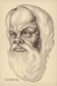 ソクラテス（紀元前469年頃～紀元前399年）古代ギリシアの哲学者（リトグラフ）
