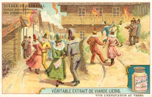オーストリア、シュタイアの農民のカーニバルの踊り（クロモリト 作： European School