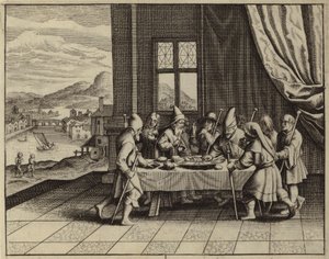 神によって過越の子羊を食べるように命じられたイスラエル人 (彫刻) 作： European School