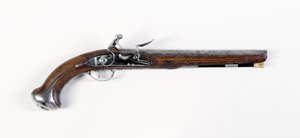 ラファイエット-ワシントンの鋼製「サドル」ピストルのペア、c.1775-76 作： European School