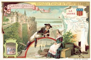 ロワール河畔、アンボワーズ城の眺め（クロモリト 作： European School