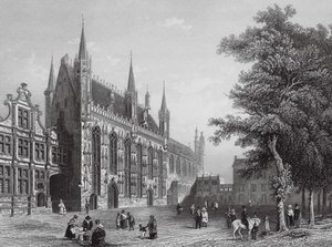 ブルージュ市庁舎（エングレーヴィング） 作： European School
