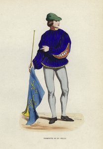 Trompette Du XVe Siecle（カラーエングレービング 作： European School