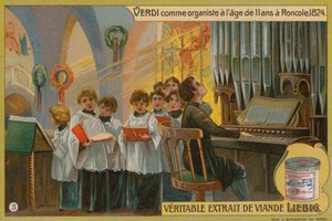 ロンコーレでオルガンを演奏するヴェルディ