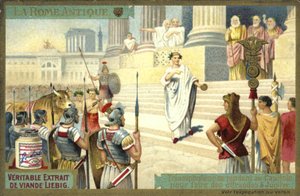 古代ローマの木星への供物を作るために国会議事堂を訪れたビクター 作： European School