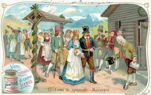 ノルウェーの結婚式の行列（クロモリト 作： European School