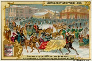 1765年のサンクトペテルブルクの冬のカーニバル 作： European School