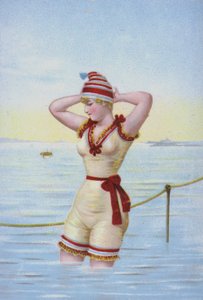 海辺で入浴する女性 作： European School