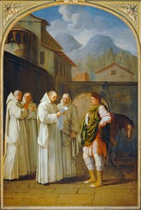 Saint Bruno recoit un Messager du pape - 教皇の使者を受け取るサン・ブルーノ。1645-1648 ...