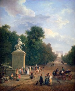 シャンゼリゼへの入り口、c1804-1836 作： Eustache Francois Duval