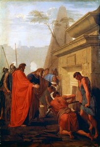 ダリウス大王ニトクリスの墓を開く、17世紀 作： Eustache Le Sueur